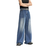 Washed Wide Leg Denim Jean